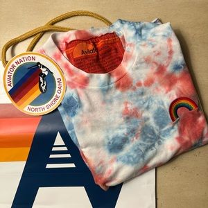 AVIATOR NATION SIGNATURE X-SMALL BOYFRIEND TEE - TIE DYE Short Sleeve